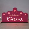 Ξύλινο Φωτιστικό led Κορώνα Little princess με όνομα 