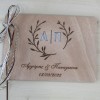 Ξύλινο βιβλίο ευχών γάμου στεφάνι ελιάς