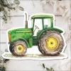 Ξύλινο Προσκλητήριο Βάπτισης Τρακτέρ - 2 όψεων - Προσωποποιημένο