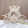 3D Ξύλινο διακοσμητικό κασπώ βάπτισης με θεμα Άμαξα με κάστρο