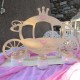 Ξύλινο διακοσμητικό στάντ βάπτισης με θέμα Άμαξα πριγκίπισσας 