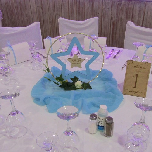 Μεταλλικός κύκλος με βάση , led φωτισμό και ξύλινο αστέρι