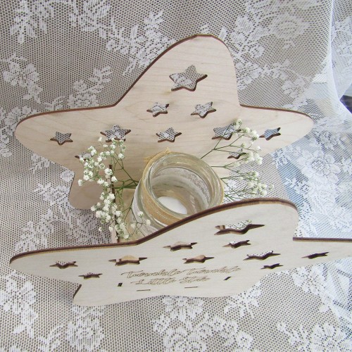 3D ΞΥΛΙΝΟ ΔΙΑΚΟΣΜΗΤΙΚΟ ΚΑΣΠΩ  ΒΑΠΤΙΣΗΣ ΜΕ ΘΕΜΑ ΑΣΤΕΡΙ