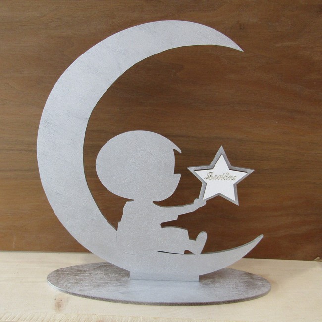 Στάντ βάπτισης αγοράκι φεγγάρι