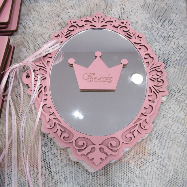 Ξύλινο βιβλίο ευχών βάπτισης Καθρέπτης ν.3