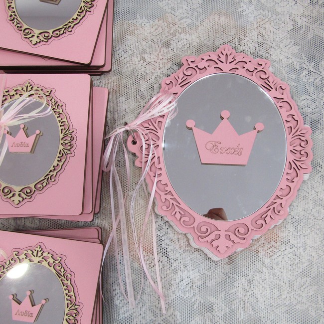 Ξύλινο βιβλίο ευχών βάπτισης Καθρέπτης ν.3