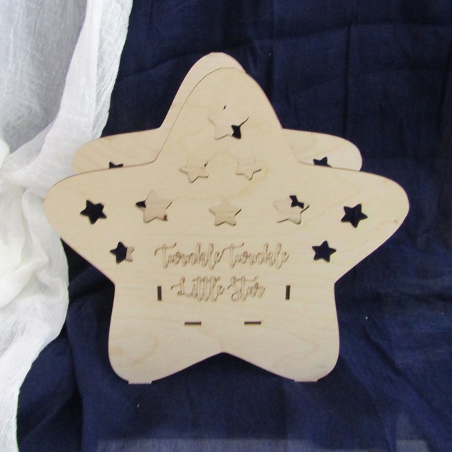 Ξύλινο τρισδιάστατο centerpiece κασπώ Αστέρι