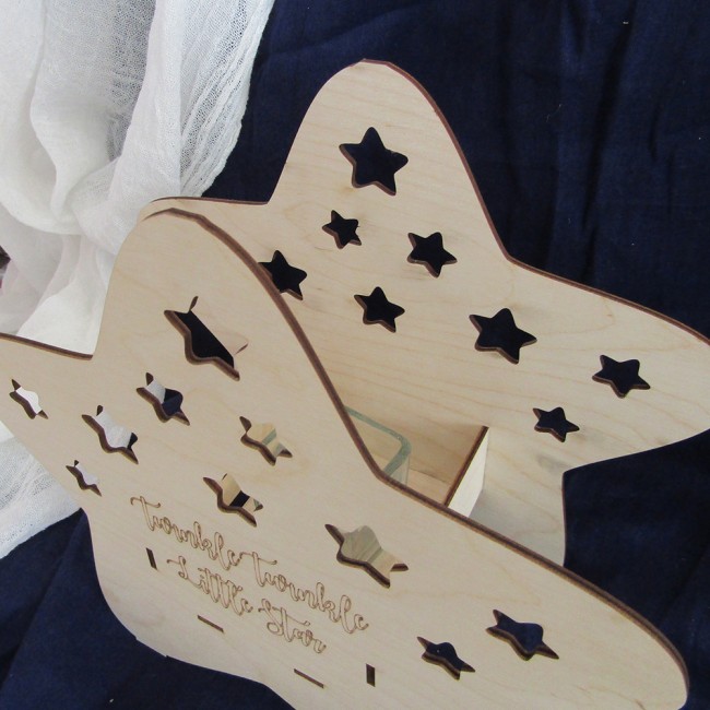 Ξύλινο τρισδιάστατο centerpiece κασπώ Αστέρι