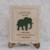 Ξύλινο προσκλητήριο βάπτισης με θέμα Safari