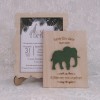 Ξύλινο προσκλητήριο βάπτισης με θέμα Safari