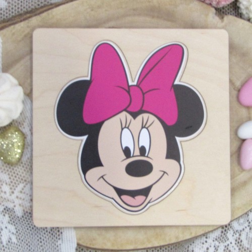 Ξύλινο προσκλητήριο πάζλ "Μίνι" - minnie