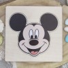 Ξύλινο προσκλητήριο βάπτισης πάζλ Μίκυ