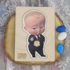 Ξύλινο προσκλητήριο βάπτισης πάζλ Baby Boss