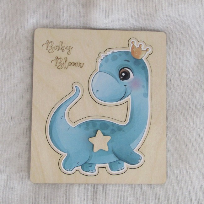 Ξύλινο προσκλητήριο βάπτισης Δεινόσαυρος