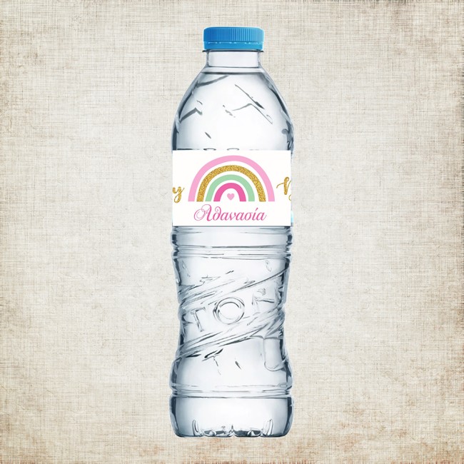 Ετικέτα νερού Ουράνιο τόξο Ετικέτα νερού Ουράνιο τόξο