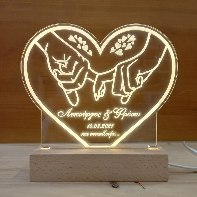 Φωτιστικό led καρδιά δώρο Αγίου Βαλεντίνου , " και συνεχίζουμε.."