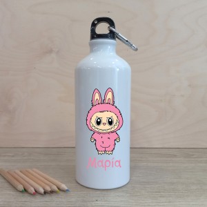 Μεταλλικό παγούρι με εκτύπωση Labubu και όνομα