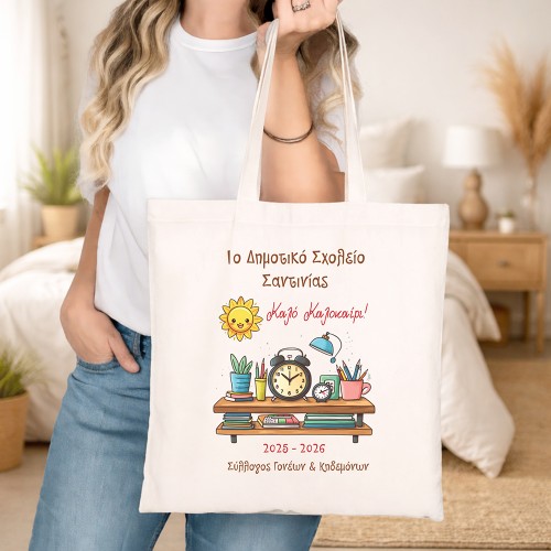 Τσάντα Πάνινη για Μαθητές θέμα Καλοκαίρι | Ιδανικό Σχολικό Αναμνηστικό Δώρο 