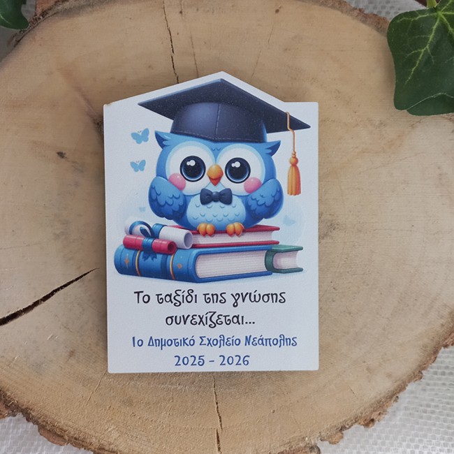 Αναμνηστικό Μαγνητάκι ψυγείου Κουκουβάγια απόφοιτος - Αναμνηστικό Δώρο για μαθητές - Ediposeis Αναμνηστικό Μαγνητάκι ψυγείου Κουκουβάγια απόφοιτος - Αναμνηστικό Δώρο για μαθητές - Ediposeis