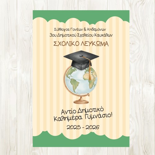 Σχολικό Ενθύμιο Λεύκωμα Αποφοίτησης μαθητών με φωτογραφίες και ευχή Συλλόγου Γονέων - Αναμνηστικά Δώρα για μαθητές 