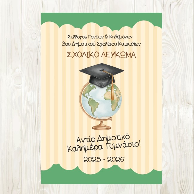 Σχολικό Ενθύμιο Λεύκωμα Αποφοίτησης μαθητών με φωτογραφίες και ευχή Συλλόγου Γονέων - Αναμνηστικά Δώρα για μαθητές 